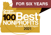 Oregon Business 100 Best Nonprofits to work for in Oregon 2021 logo